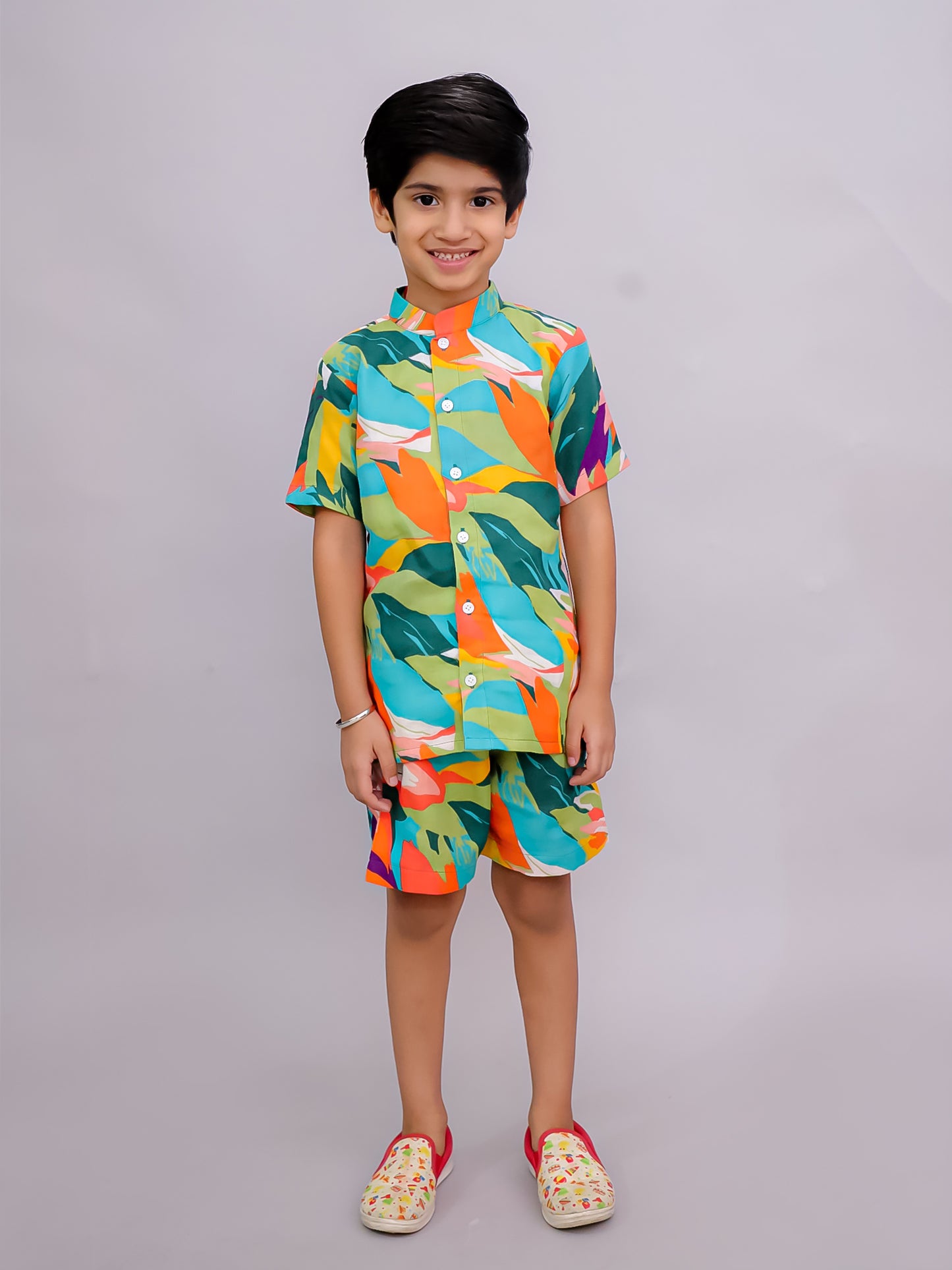 Multi colour parrot print boxer set
