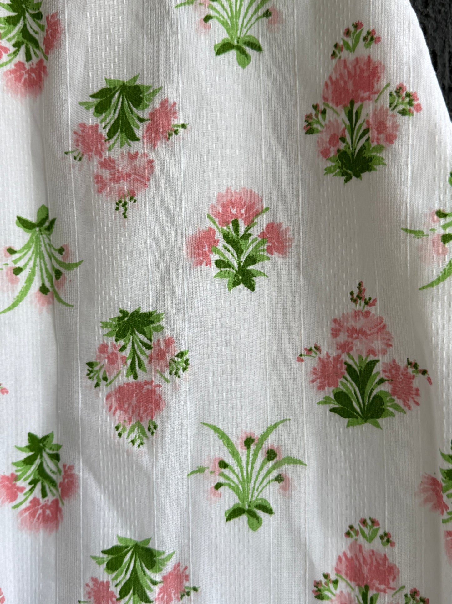 White floral print frill dress