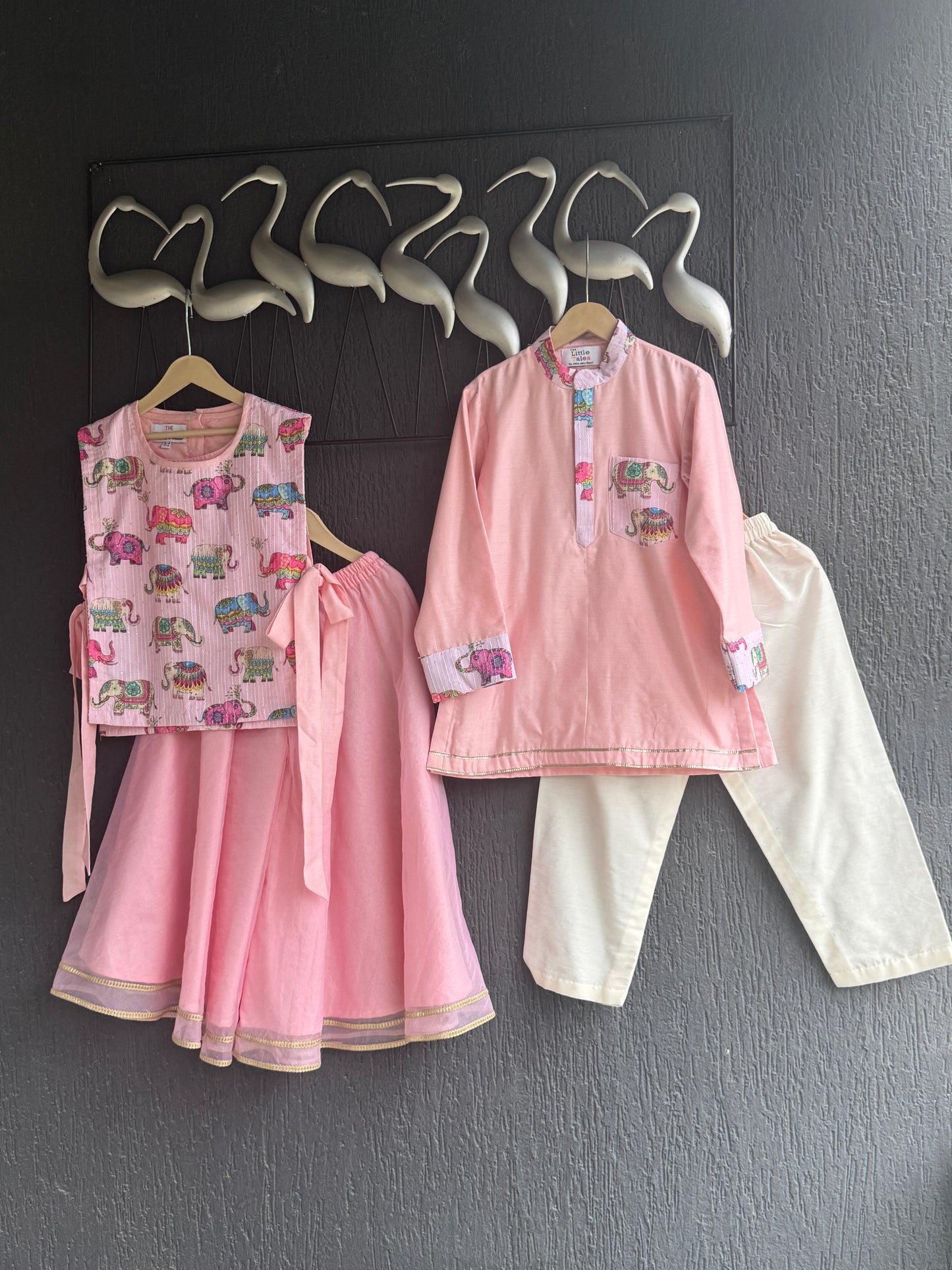 3 Piece sequence top with flared plazzo