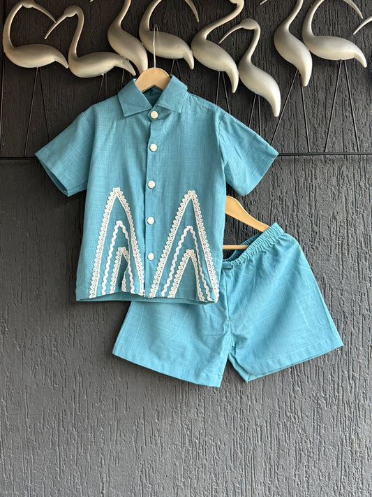 Blue summer shirt with shorts