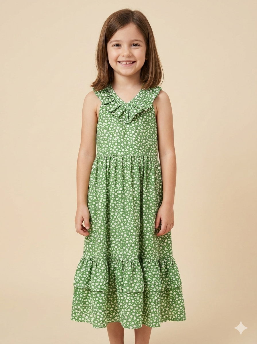 Green Halter Neck Dress