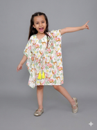 White tiger print kaftan