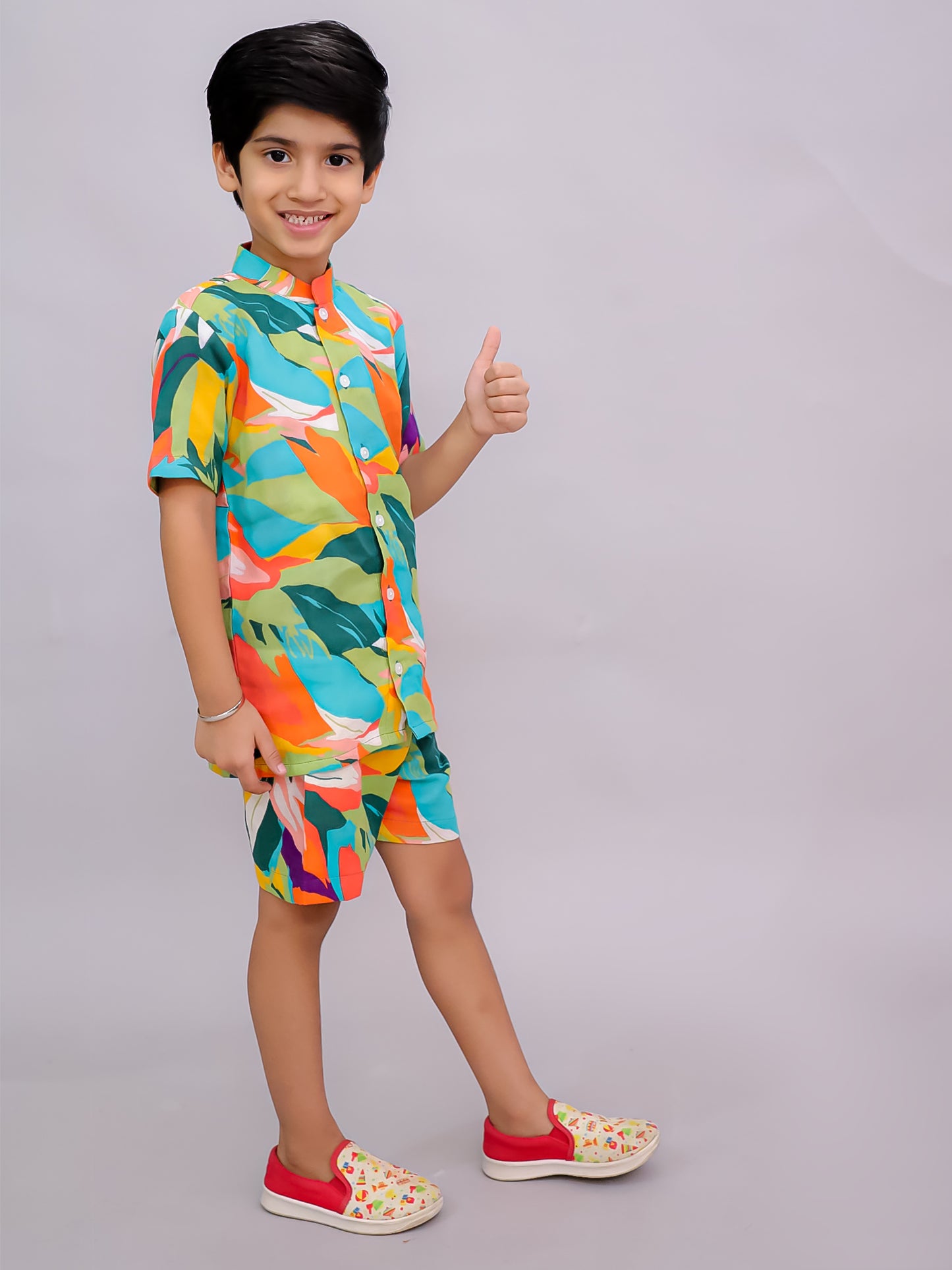 Multi colour parrot print boxer set