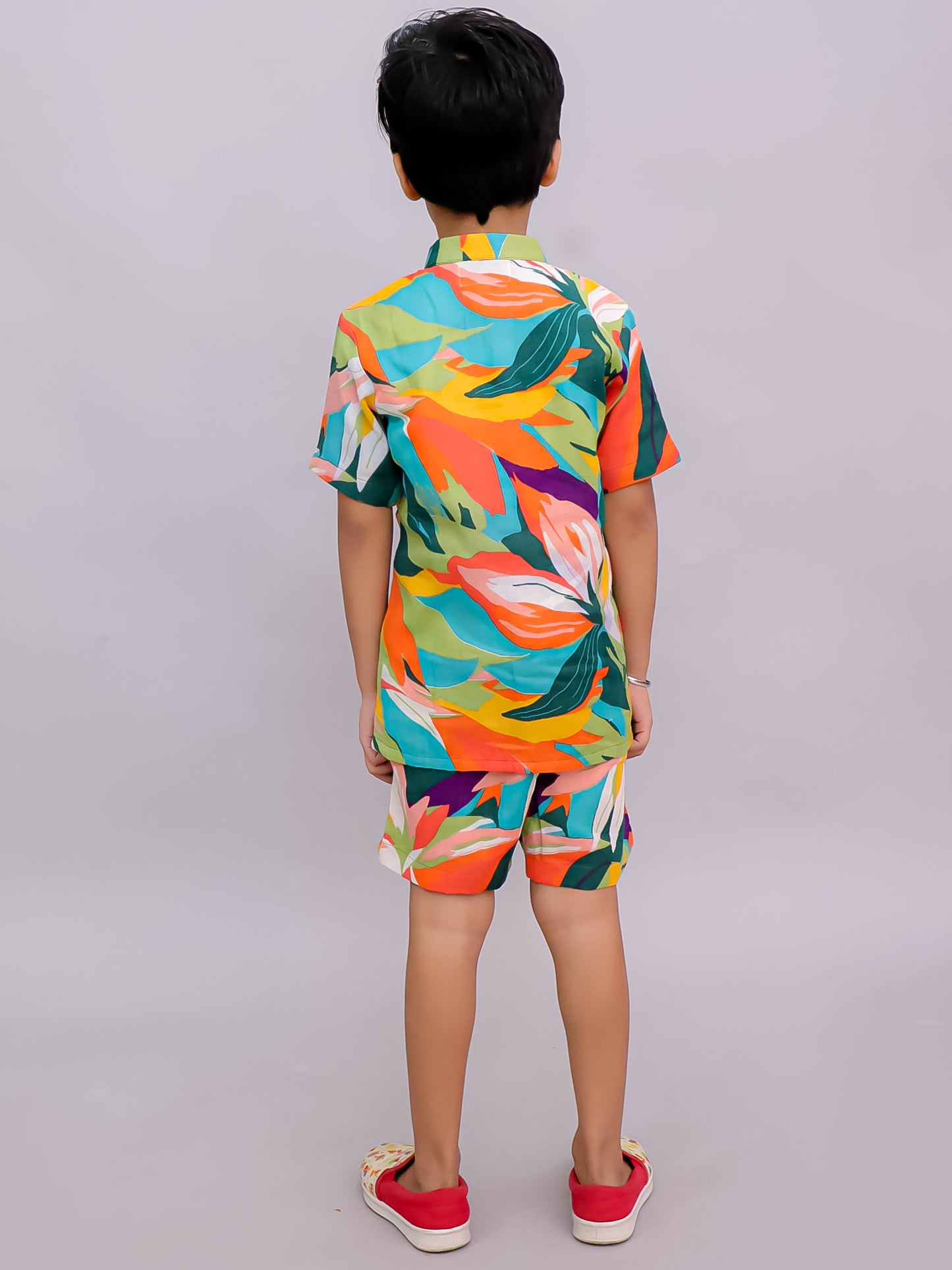 Multi colour parrot print boxer set
