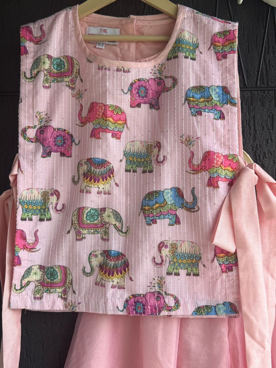 3 Piece sequence top with flared plazzo