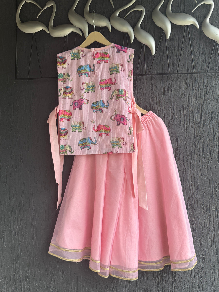 3 Piece sequence top with flared plazzo
