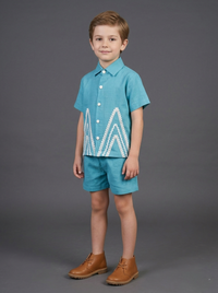 Blue summer shirt with shorts