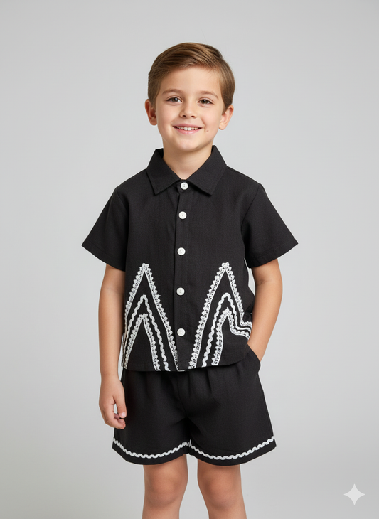 Black co-ord set for boys
