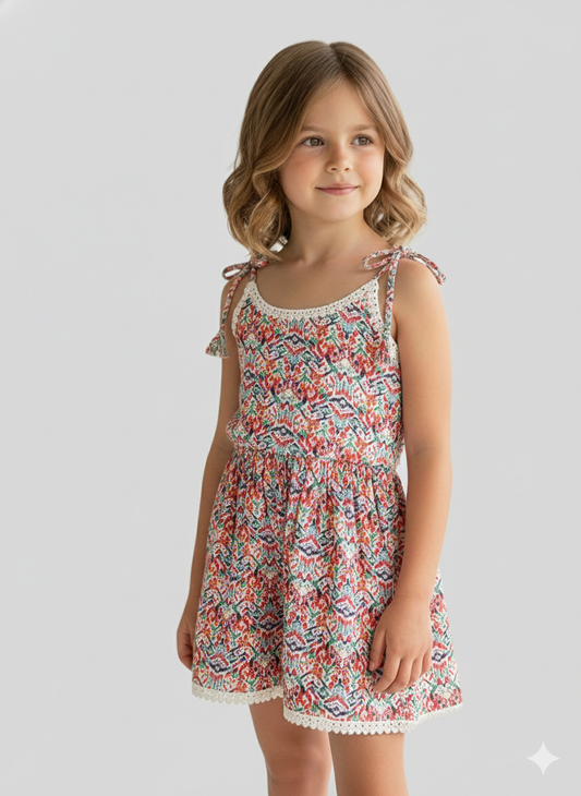 Multi colour strap dress