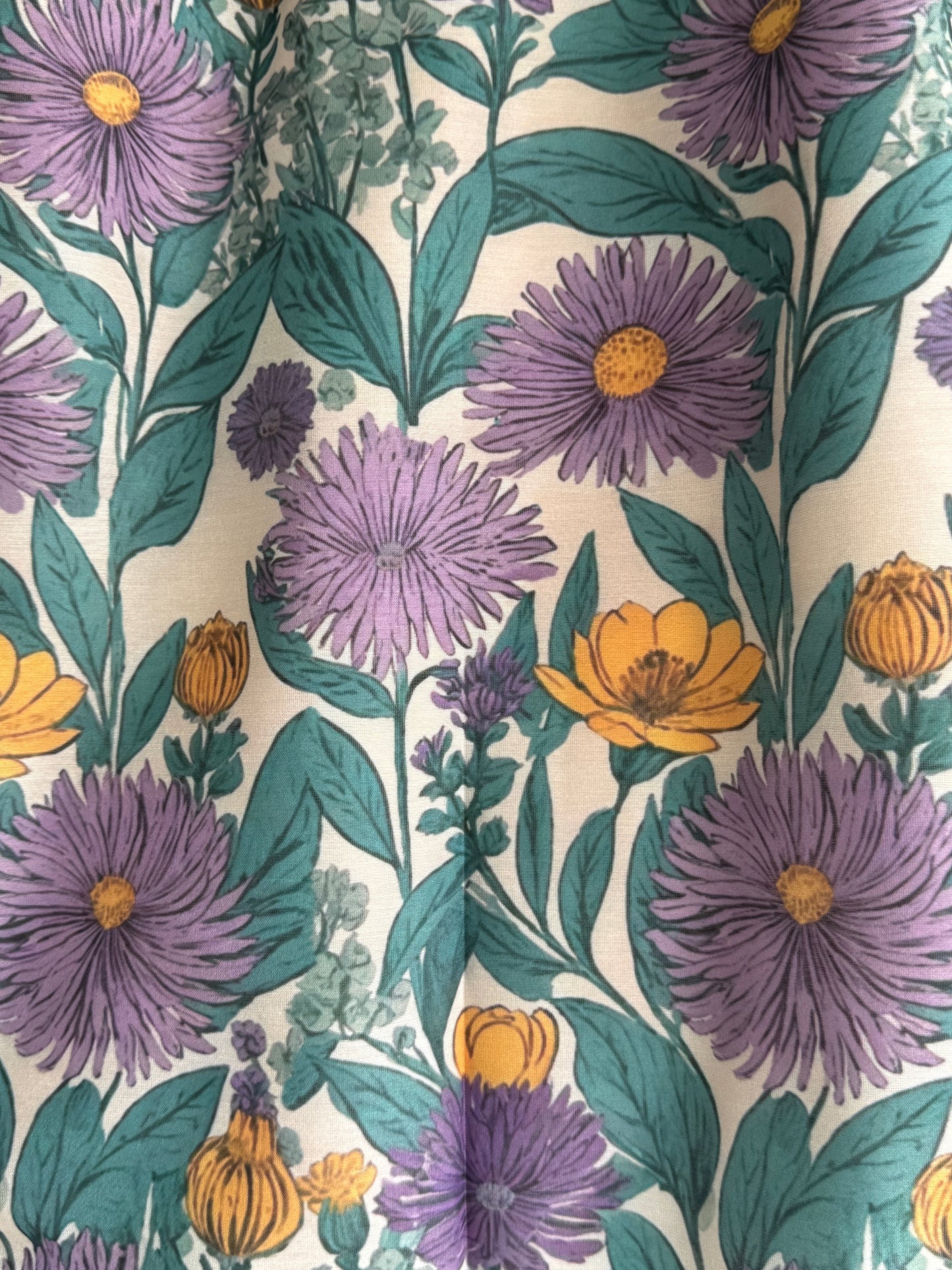 Purple flower print angrakha set
