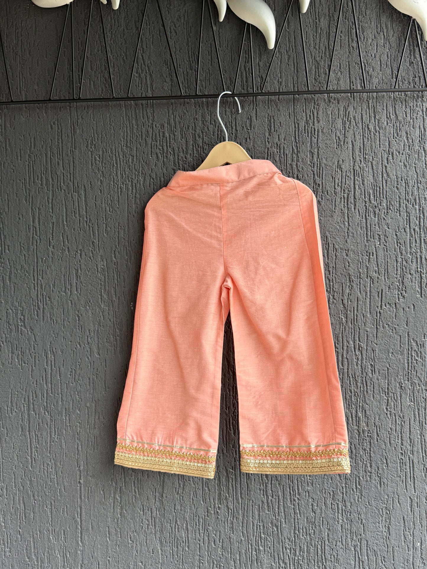 Maroon Velvet Kurta with contrasting Silk Bottoms