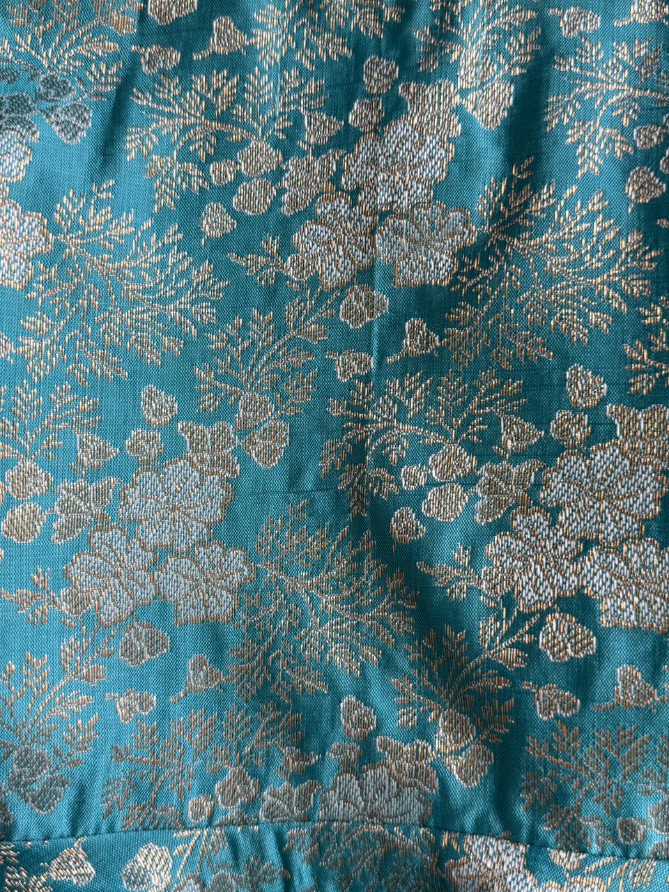 Aqua Blue Brocade Co ord set