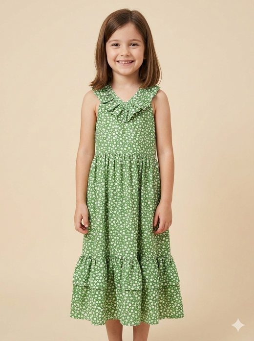 Green Halter Neck Dress