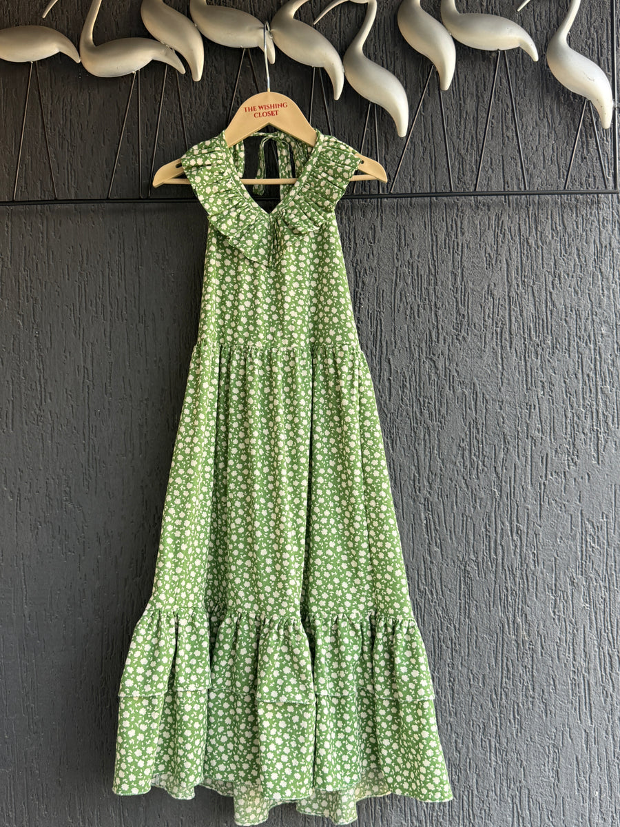 Green Halter Neck Dress