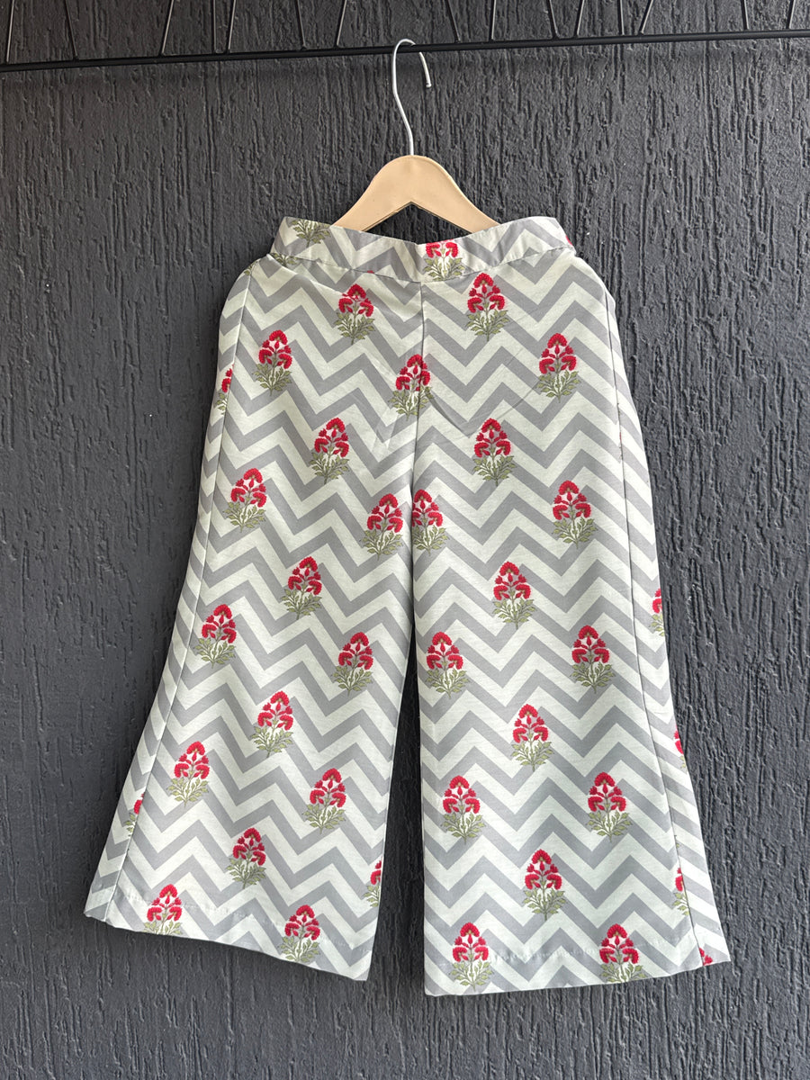 Grey floral print co-ord set