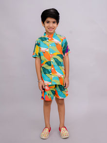 Multi colour parrot print boxer set