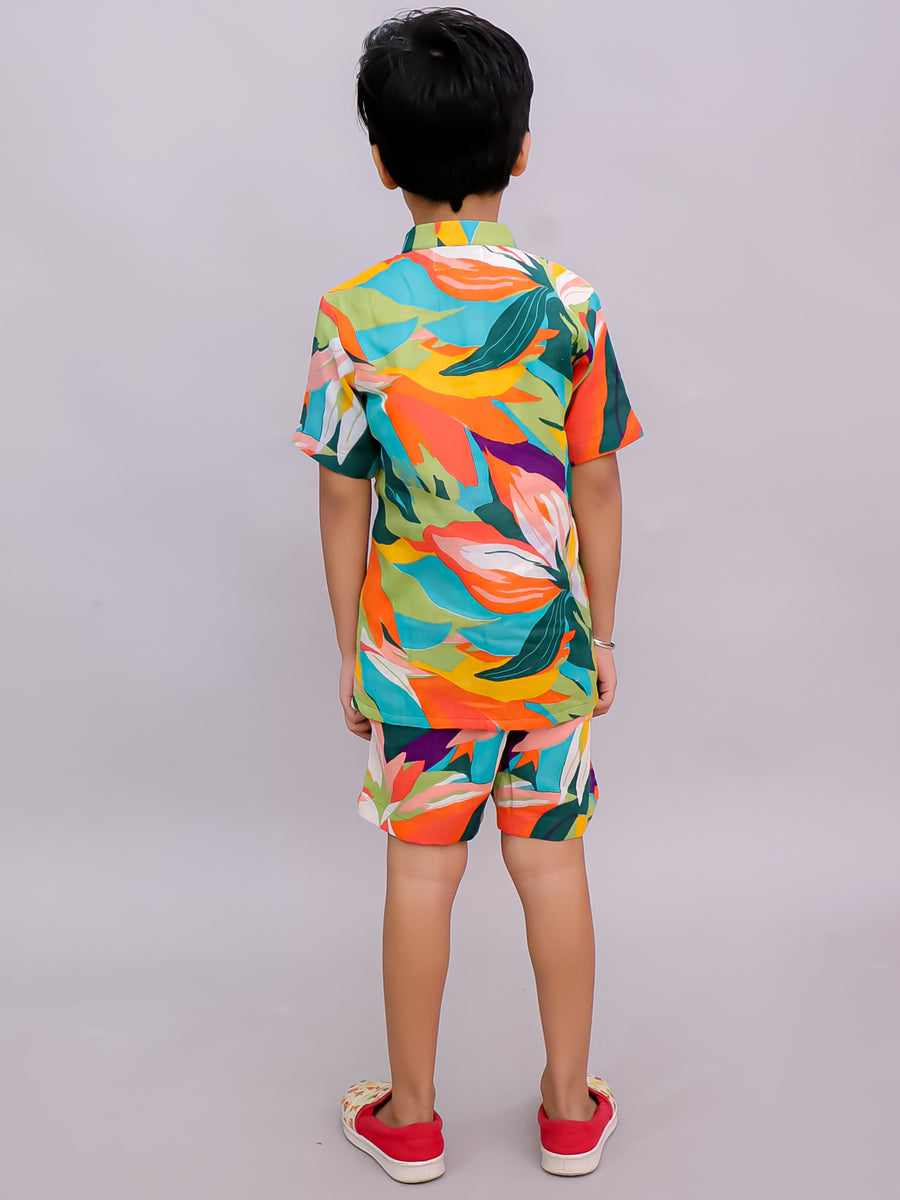 Multi colour parrot print boxer set