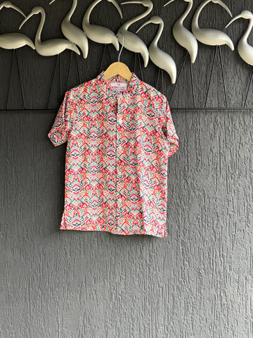 Multi colour shirt for boys, handmade to order.