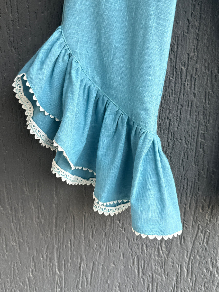 Teal Petal & Peplum Co-ord Set